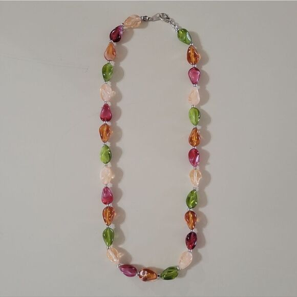 Multicolor Acrylic Faux Beaded Jewelry Set - Picture 2 of 8